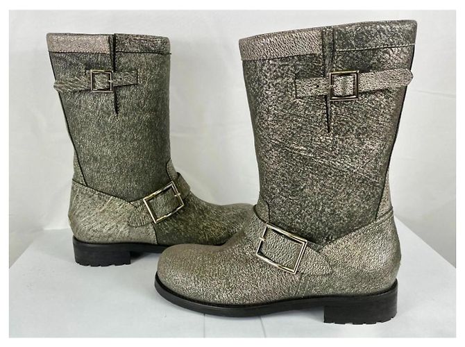 Botas Jimmy Choo de tela gris - vista 4