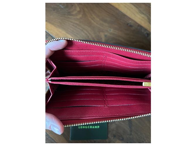 Longchamp Carmin Geldbörse Rot Leder - Ansicht 3