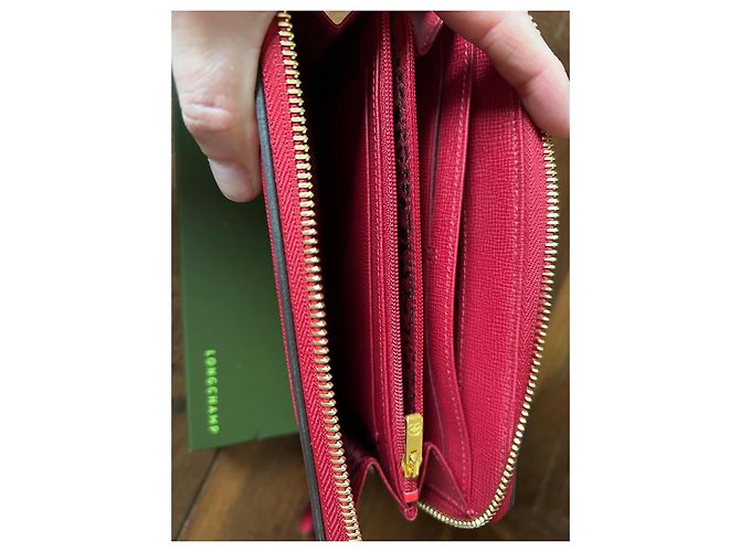 Longchamp Carmin Geldbörse Rot Leder - Ansicht 6