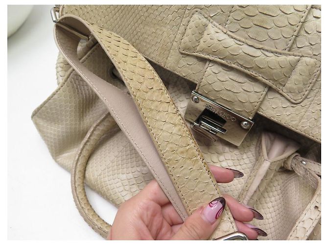 JIMMY CHOO ROSALIE HANDTASCHE AUS PYTHONLEDER Roh - Ansicht 10