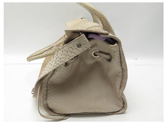 JIMMY CHOO ROSALIE HANDTASCHE AUS PYTHONLEDER Roh - Ansicht 3