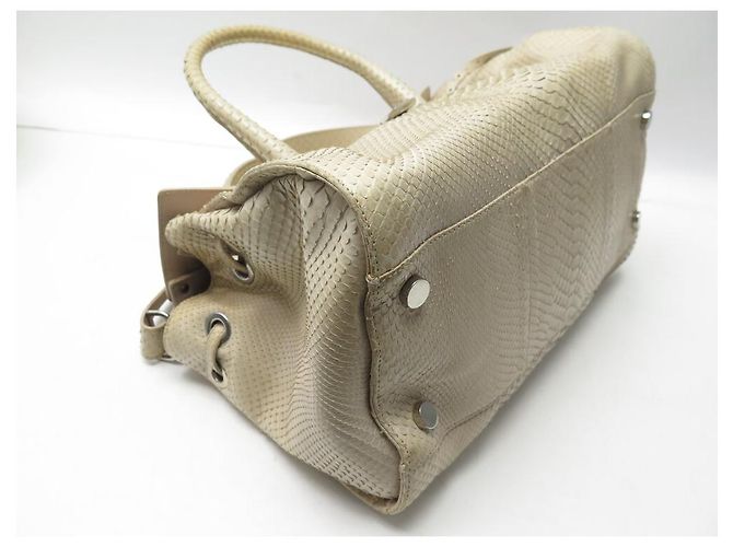 JIMMY CHOO ROSALIE HANDTASCHE AUS PYTHONLEDER Roh - Ansicht 5