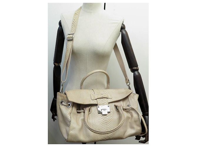 JIMMY CHOO ROSALIE HANDTASCHE AUS PYTHONLEDER Roh - Ansicht 7