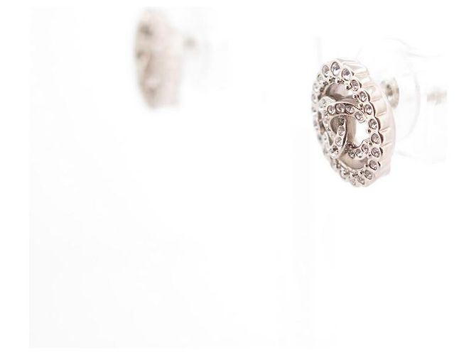 NEUN CHANEL STECKOHRRINGE CC LOGO STRASS SILBERMETALL - Ansicht 2
