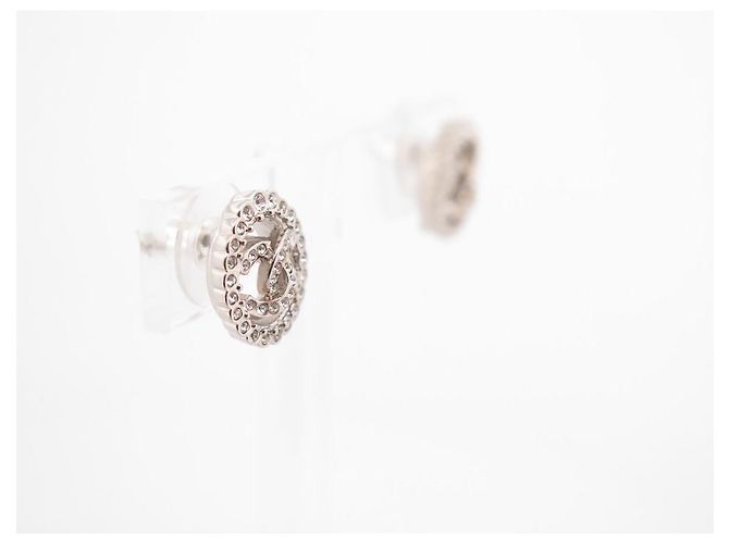 NEUN CHANEL STECKOHRRINGE CC LOGO STRASS SILBERMETALL - Ansicht 3