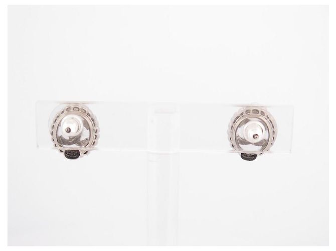 NEUN CHANEL STECKOHRRINGE CC LOGO STRASS SILBERMETALL - Ansicht 4