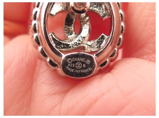 NEUN CHANEL STECKOHRRINGE CC LOGO STRASS SILBERMETALL - Ansicht 6