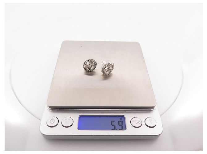 NEUN CHANEL STECKOHRRINGE CC LOGO STRASS SILBERMETALL - Ansicht 8