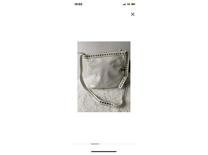 Sonia Rykiel Borsa a tracolla in pelle crema Crudo - vista 2