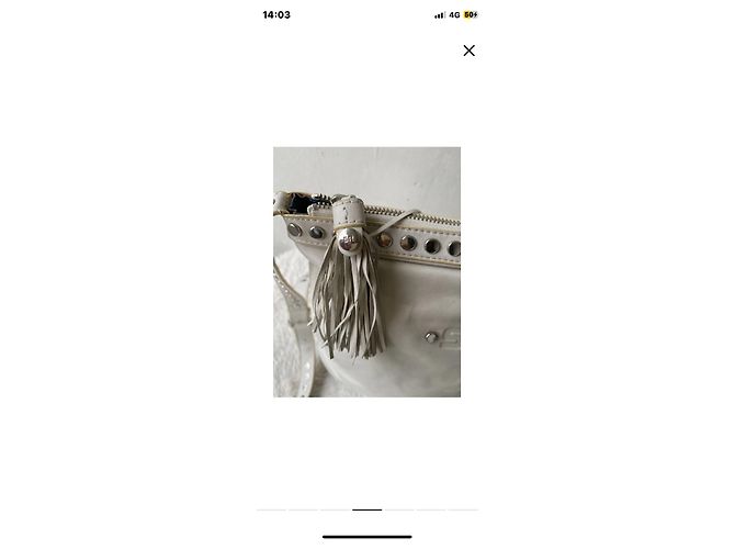 Sonia Rykiel Borsa a tracolla in pelle crema Crudo - vista 3