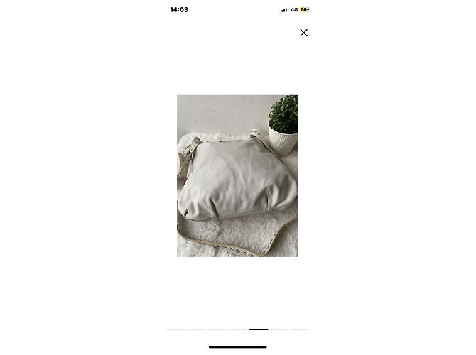 Sonia Rykiel Borsa a tracolla in pelle crema Crudo - vista 4