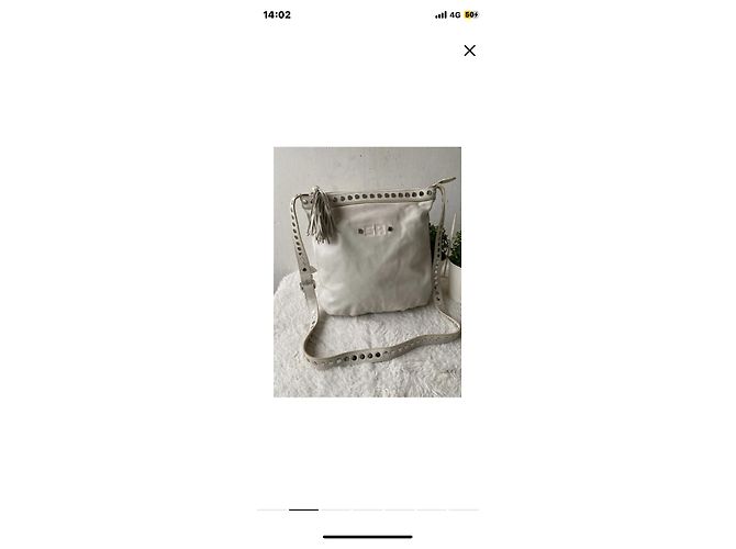 Sonia Rykiel Borsa a tracolla in pelle crema Crudo - vista 7