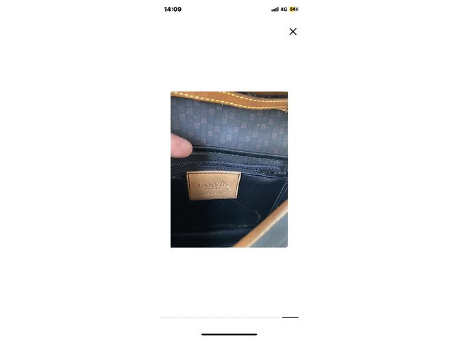 Borsa a mano Lanvin in pelle grigio scuro Grigio antracite - vista 6