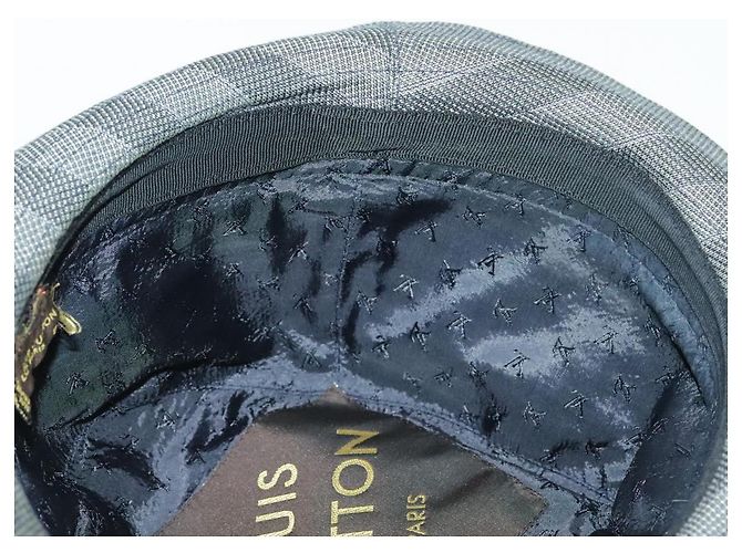 Cappello LOUIS VUITTON in cotone grigio LV Auth bs19057 Marrone - vista 10