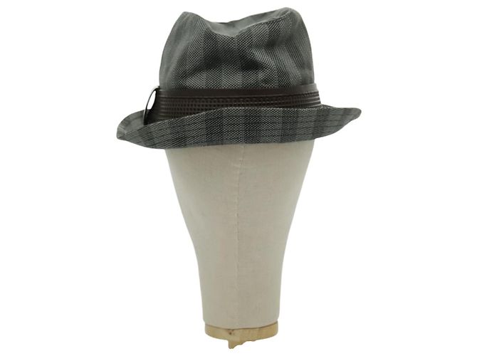 Cappello LOUIS VUITTON in cotone grigio LV Auth bs19057 Marrone - vista 3