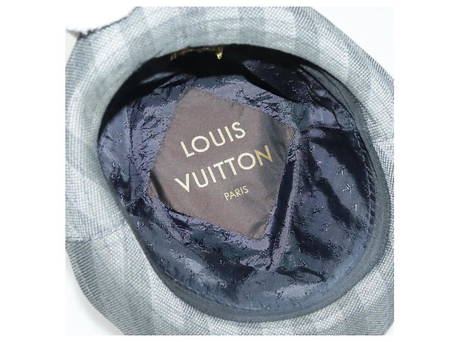 Cappello LOUIS VUITTON in cotone grigio LV Auth bs19057 Marrone - vista 9