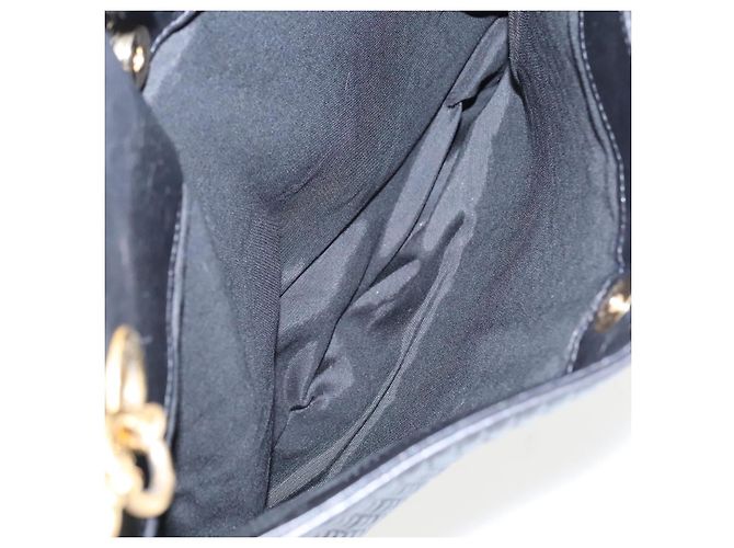 Borsa a spalla BALLY in pelle nera e oro Auth fm3969 Nero D'oro - vista 12