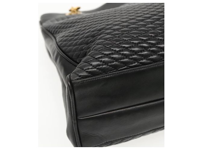 Borsa a spalla BALLY in pelle nera e oro Auth fm3969 Nero D'oro - vista 14