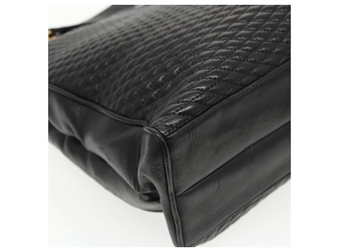 Borsa a spalla BALLY in pelle nera e oro Auth fm3969 Nero D'oro - vista 16