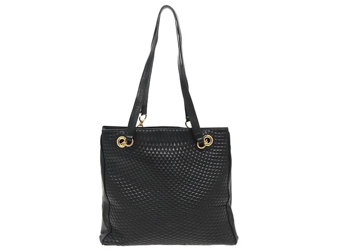 Borsa a spalla BALLY in pelle nera e oro Auth fm3969 Nero D'oro - vista 2
