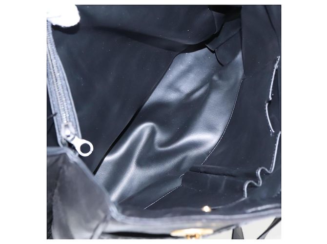 Borsa a spalla BALLY in pelle nera e oro Auth fm3969 Nero D'oro - vista 21