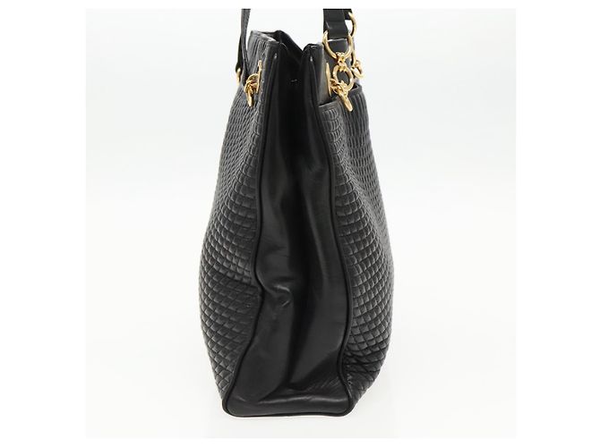 Borsa a spalla BALLY in pelle nera e oro Auth fm3969 Nero D'oro - vista 3