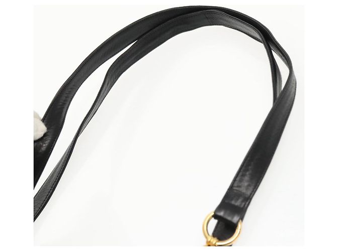 Borsa a spalla BALLY in pelle nera e oro Auth fm3969 Nero D'oro - vista 8