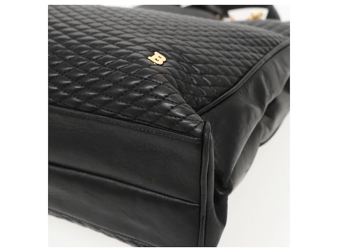 Borsa a spalla BALLY in pelle nera e oro Auth fm3969 Nero D'oro - vista 9