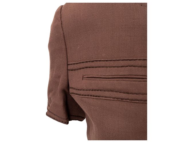 Autre Marque Réty Couture Etuikleid Braun - Ansicht 7