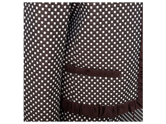 Set di abito e giacca a scacchi Moschino Marrone - vista 13