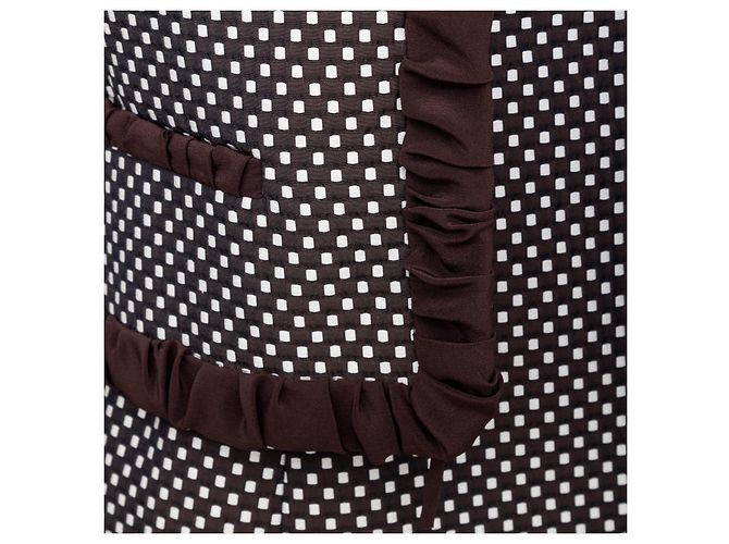 Set di abito e giacca a scacchi Moschino Marrone - vista 14