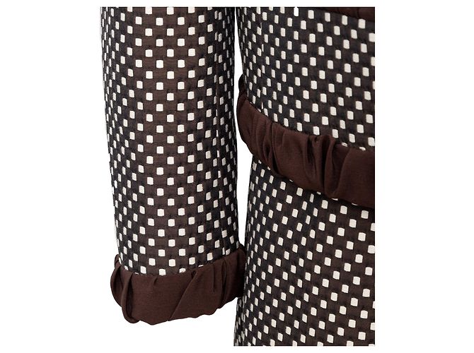 Set di abito e giacca a scacchi Moschino Marrone - vista 15