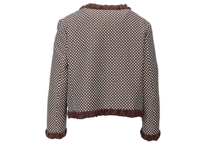 Set di abito e giacca a scacchi Moschino Marrone - vista 6