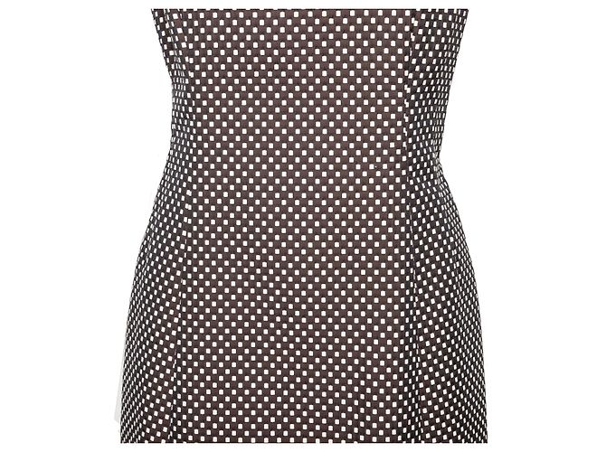 Set di abito e giacca a scacchi Moschino Marrone - vista 8