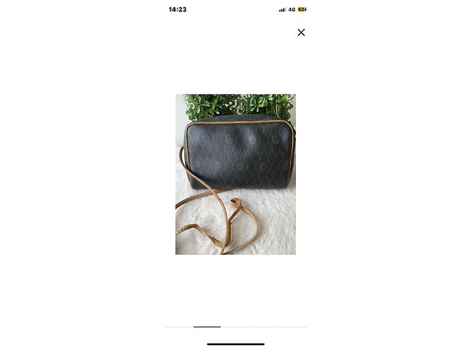 Borsa a spalla Christian Dior marrone in tessuto - vista 2