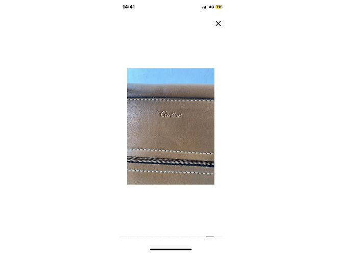 Cartier Marcelo Handtasche aus Leder Camel Kamel - Ansicht 8