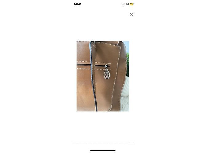 Cartier Marcelo Handtasche aus Leder Camel Kamel - Ansicht 9