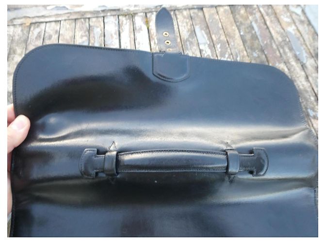 vintage Hermès messenger bag Black - view 7