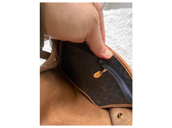 Borsa Christian Dior Tela a nido d'ape Marrone - vista 6