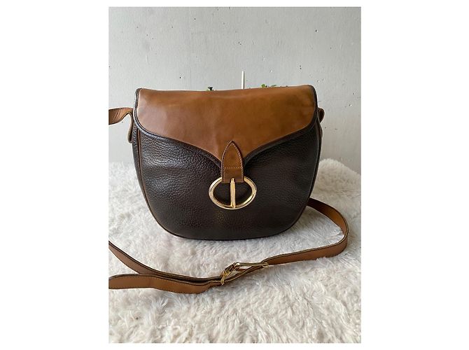 Borsa a tracolla Christian Dior in pelle marrone - vista 2