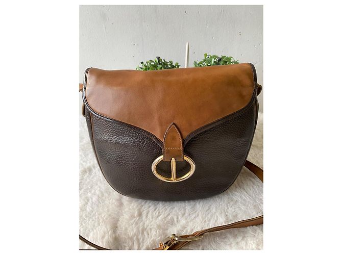 Borsa a tracolla Christian Dior in pelle marrone - vista 4