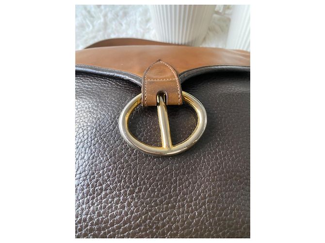Borsa a tracolla Christian Dior in pelle marrone - vista 6