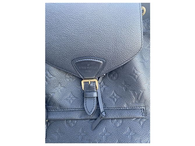 Louis Vuitton Montsouris Rucksack Monogram Empreinte Leder Schwarz - Ansicht 11