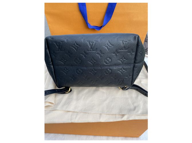 Louis Vuitton Montsouris Rucksack Monogram Empreinte Leder Schwarz - Ansicht 8