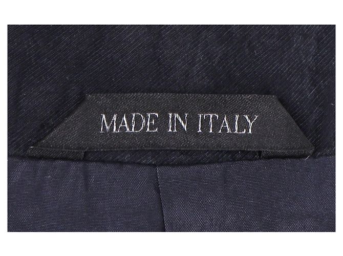 Blazer Giorgio Armani in lino nero - vista 10
