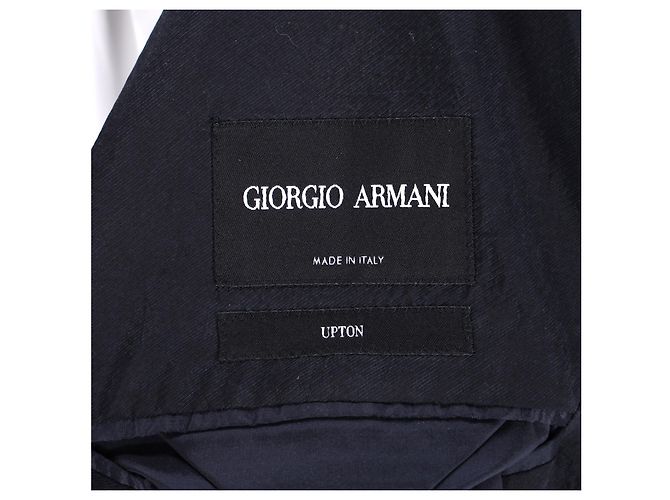 Blazer Giorgio Armani in lino nero - vista 6