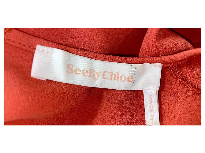 Abito con maniche legate See By Chloé in poliestere rosso - vista 11