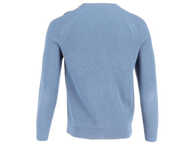 Theory Crewneck Sweater in Light Blue Wool - view 3