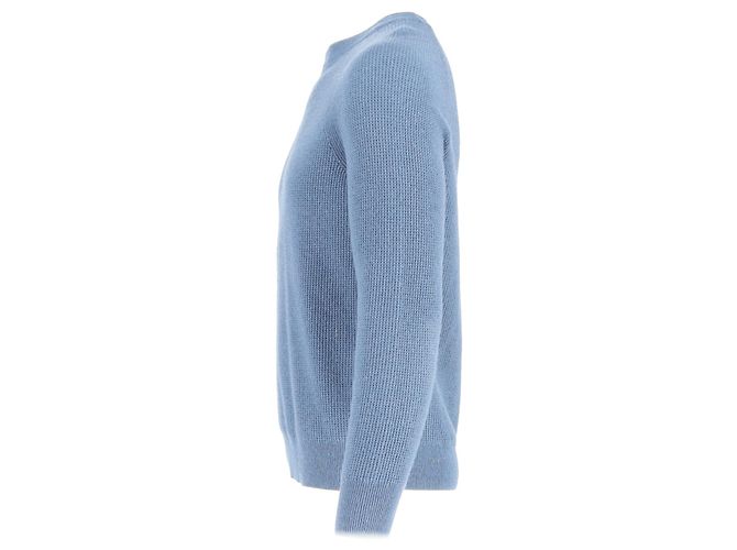 Theory Crewneck Sweater in Light Blue Wool - view 5