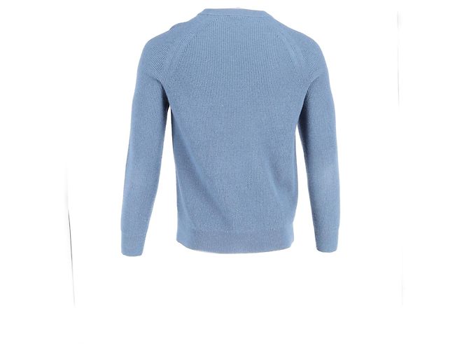 Theory Crewneck Sweater in Light Blue Wool - view 6